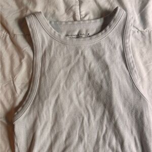 Abercrombie & Fitch High Crew Neck Ribbed Tank Top, Size Medium